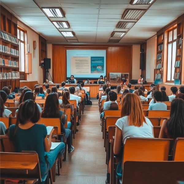 Clean educational institution classroom