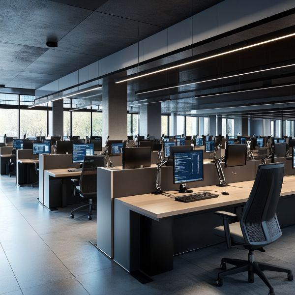 Modern commercial office workspace